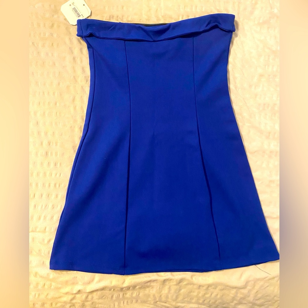 Altar'd State Blue Strapless Mini Dress